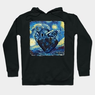 Heart Van Gogh Style Hoodie